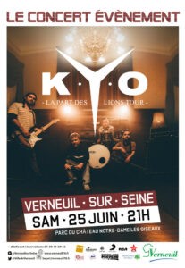 RVVS partenaire du concert de Kyo le 25/06/2022 à Verneuil-sur-Seine