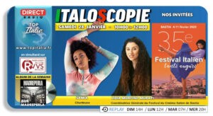 Italoscopie, programme du 28/01/2023