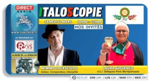 Laura Giovenco et Mimmo Colasciulli, invités d'Italoscopie le 11/03/2023