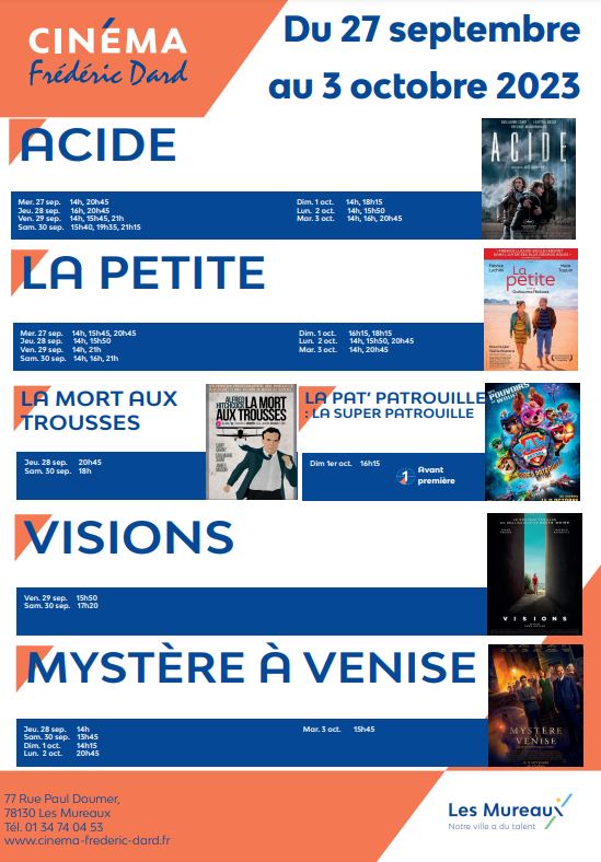 Ciné Freédéric Dard, prog du 5 au 11 janvier 2022