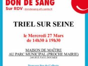 Collecte de sang à Triel-sur-Seine le 27/03/2024