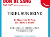 Don du sang à Triel-sur-Seine le 29/05/2024