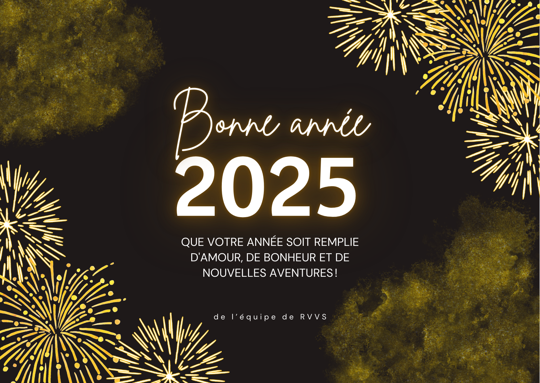 L'équipe de RVVS vous souhaite une bonne année 2025 !