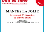 Collecte de sang à Mantes la Jolie le 27/12/2024