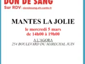 Collecte de sang à Mantes-la-Jolie (78) le 05/03/2025