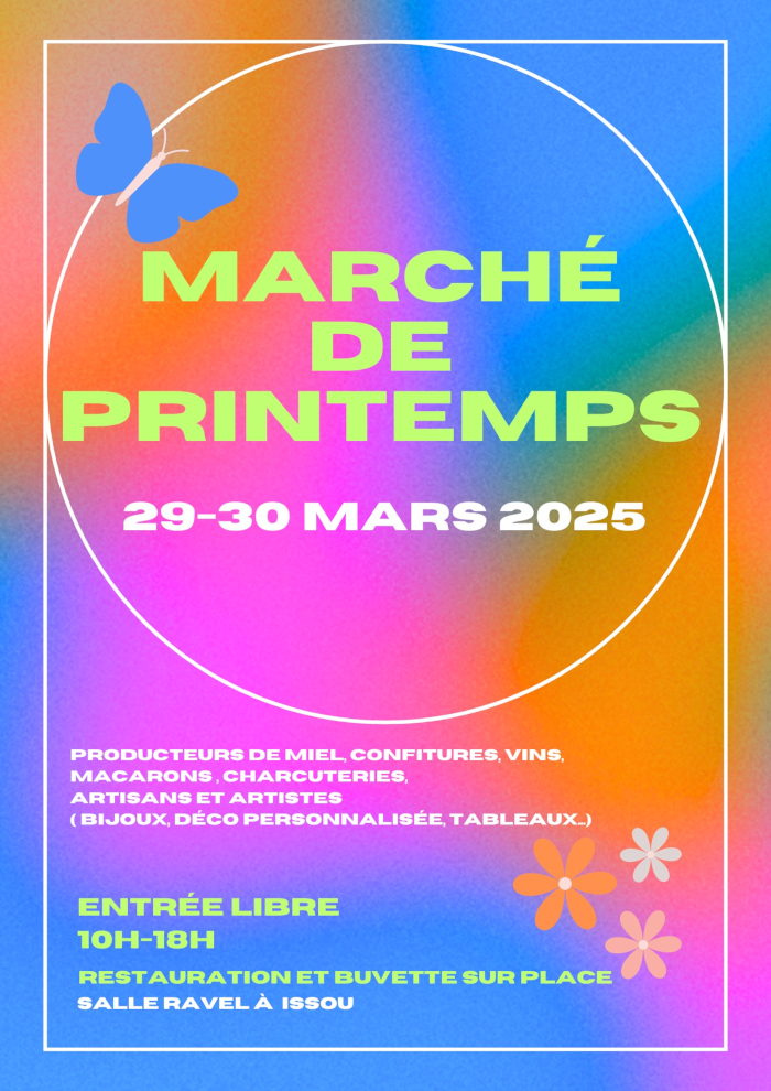 Marché artisanal de printemps à Issou (78) les 29 et 30 mars