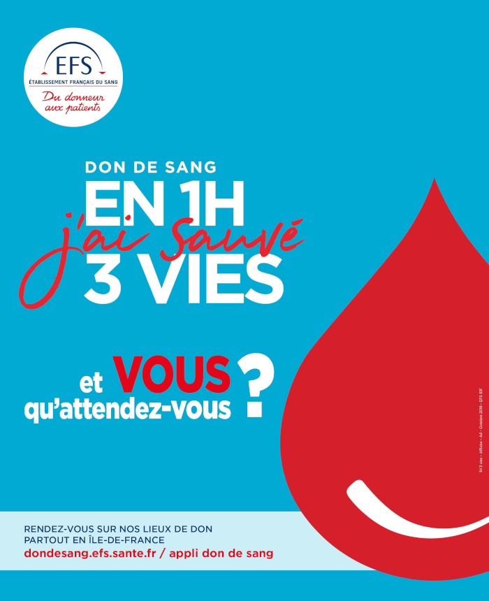 Les collectes de sang en Ile de France