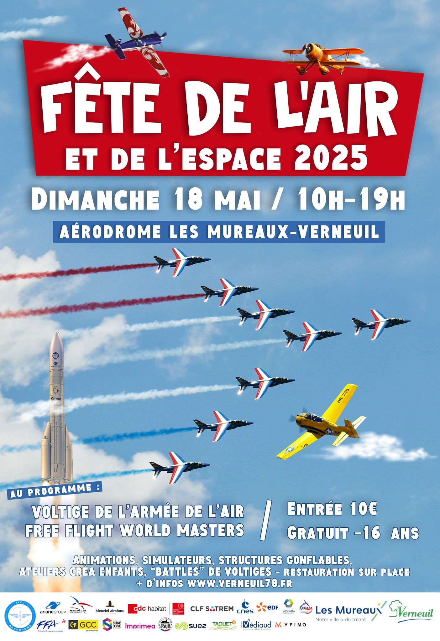 Fête de l'air et de l'espace à l'aérodrome des Mureaux - Verneuil (78) le 18/05/2025