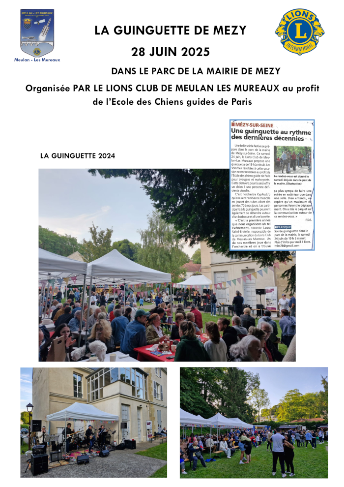 Guingette à Mezy-sur-Seine le 28/06/2025