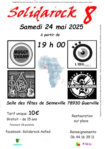 Solidarock, concert solidaire à Guerville (78) le 24/05/2025