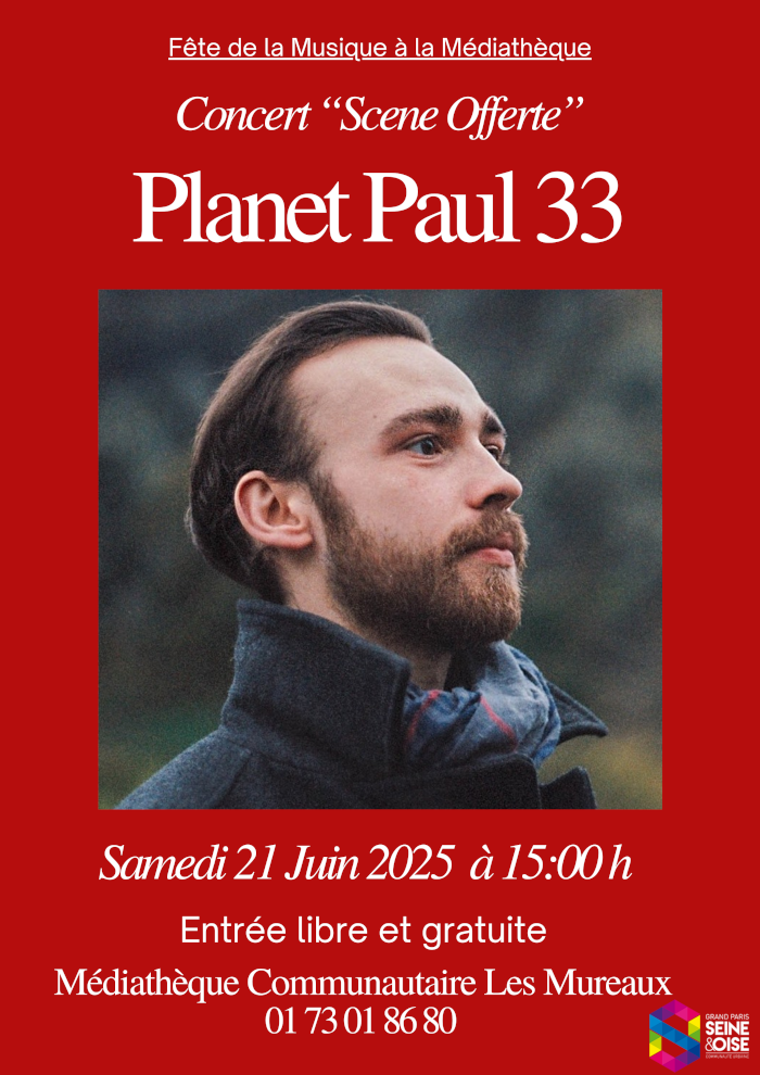 Concert de Planet Paul 33 à la médiathèque des Mureaux (78) le 21/06/2025