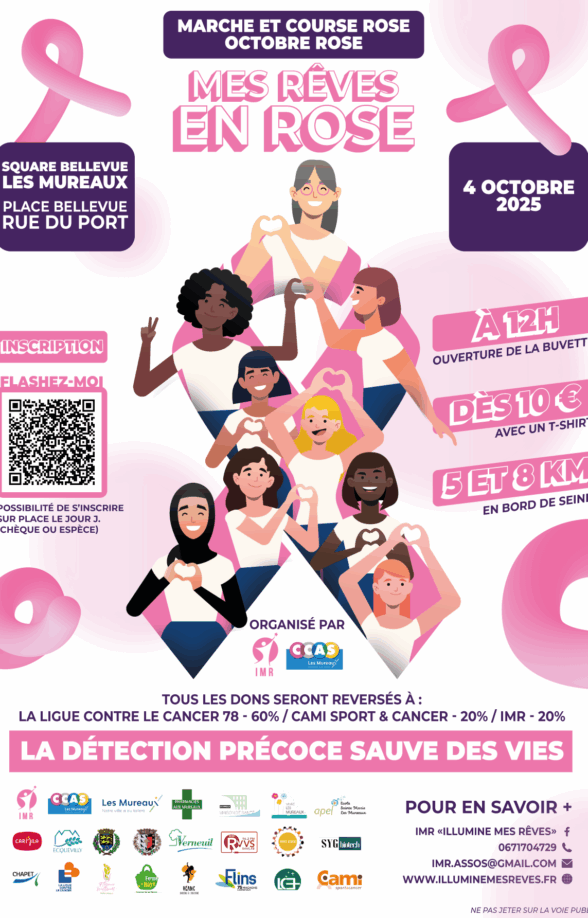 "Mes rêves en rose" dans le cadre d'Octobre rose aux Mureaux (78) le 04/10/2025