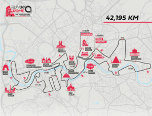 PArcours du Marathon de Rome 2025, épreuve évoquée dans Reportages VIP du 22/11/2025