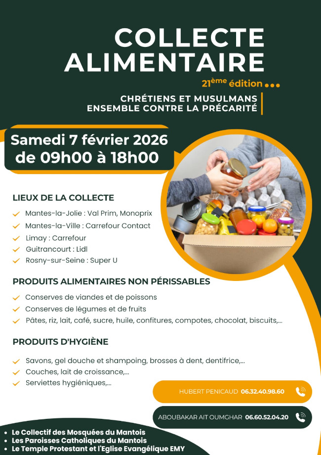 Collectes alimentaires dans le mantois le 07/02/2026