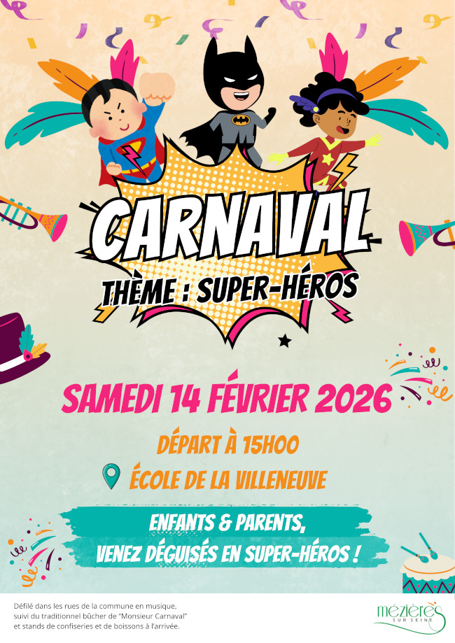 Carnaval à Mézières-sur-Seine (78), le 14/02/2026