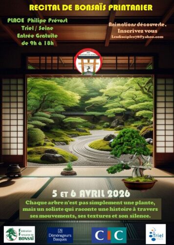 Récital de bonsaïs à Triel-sur-Seine (78), les 4 et 5 avril 2026