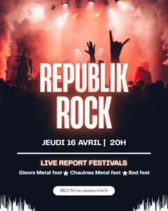 "Republik rock", programme de l'émission d'avril 2026