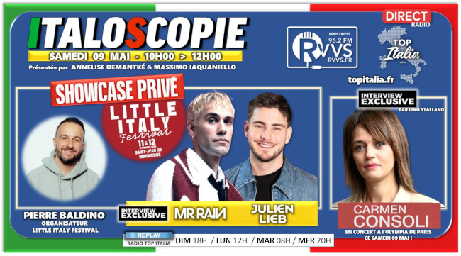 "Italoscopie", programme du 09/05/2026