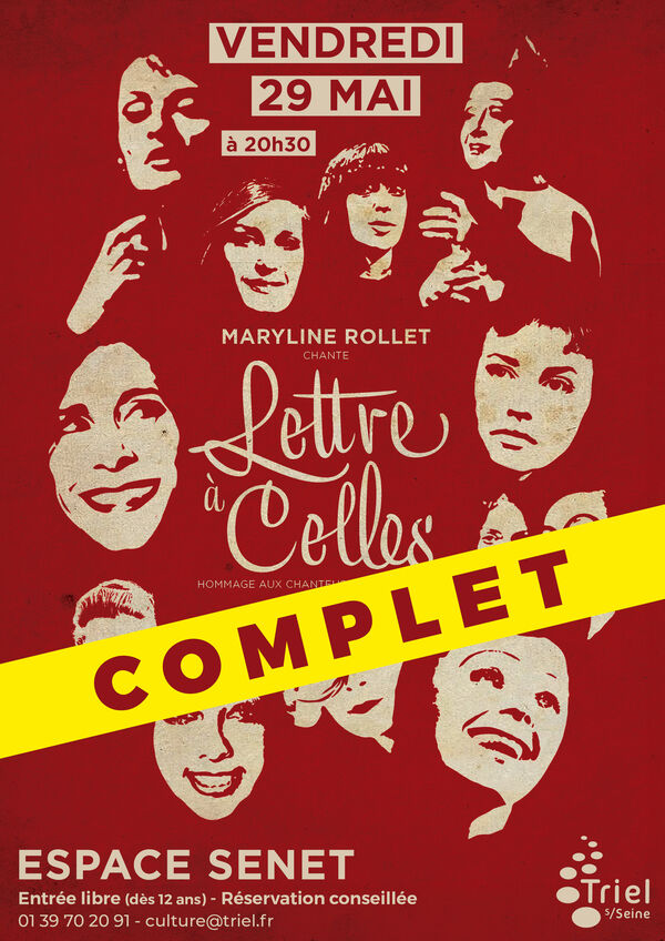 "Lettres à celles", concert à Triel-sur-Seine (78) le 29/05/2026