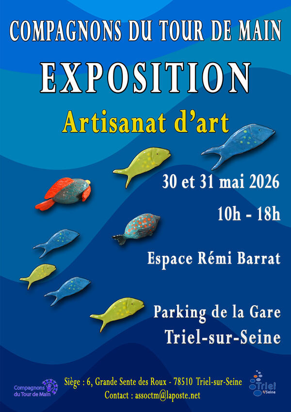 Exposition d'artisanat d'art à Triel-sur-Seine (78) les 30 et mai 2026