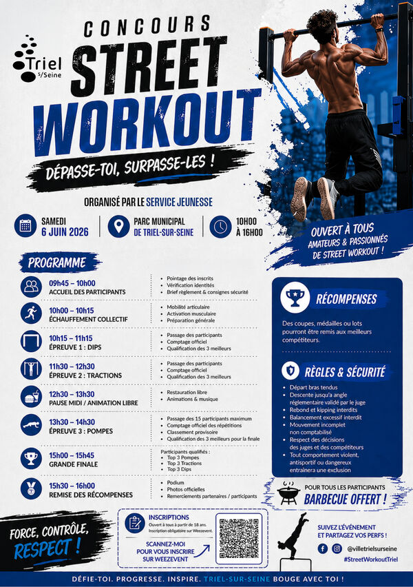 Concours Street workout à Triel-sur-Seine (78) le 06/06/2026