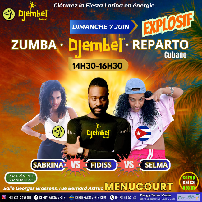 Zumba – Djembel – Reparto Party à Menucourt (95) le 07/06/2026