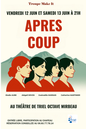 "Après coup", théâtre à Triel-sur-Seine (78), les 12 et 13 juin 2026