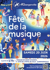 Fête de la musique à Aubergenville (78) le 20/06/2026