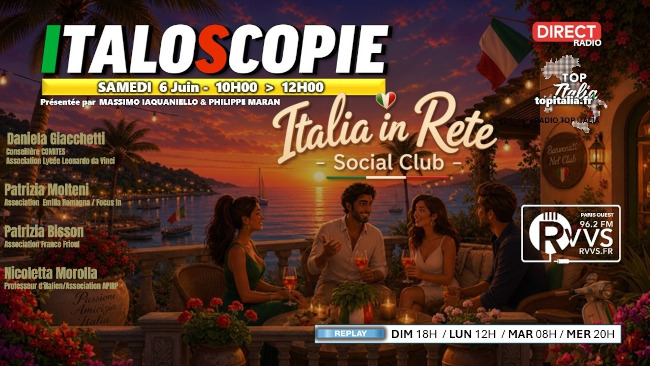 "Italoscopie", programme du 06/06/2026