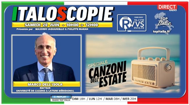 "Italoscopie", programme du 20/06/2026