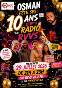 Osman fête ses 10 ans de radio sur RVVS dans "Fan de TV" du 29/07/2026