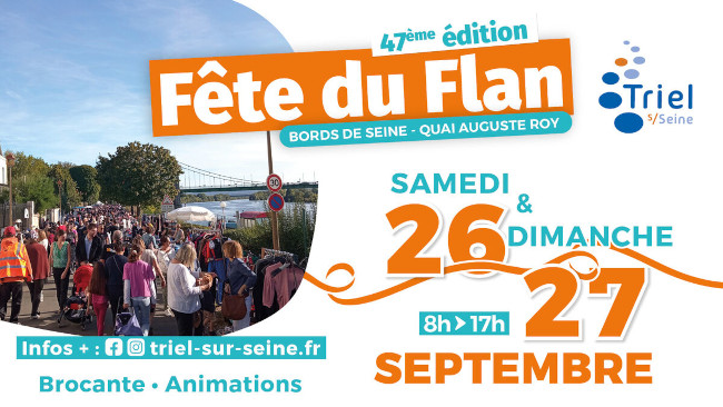 "Fête du flan", brocante à Triel-sur-Seine (78) les 26 et 27 septembre 2026