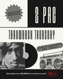 Hommage à 2 Pac dans "Throwback thursday" du 17/09/2026