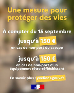 Trottinettes et EDPM, port du casque et gilet obligatoires dans les Yvelines depuis le 15/09/2026