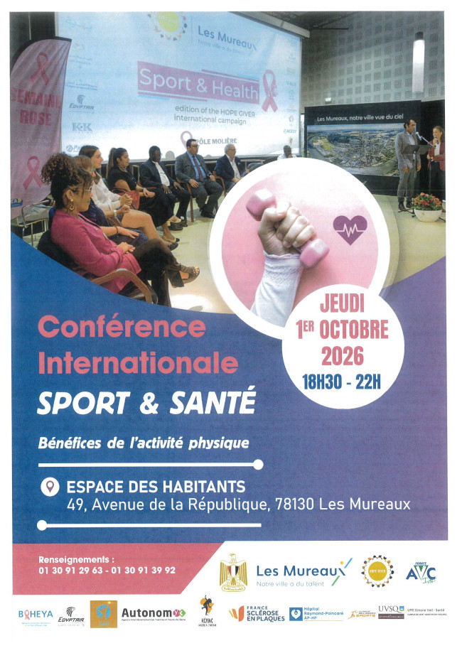 Conférence sport santé aux Mureaux (78) le 01/10/2026