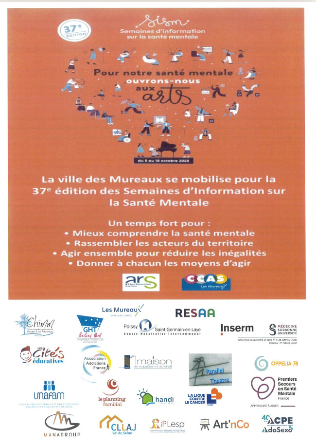 Semaines d'information sur la santé mentale aux Mureaux (78) du 5 au 18 octobre