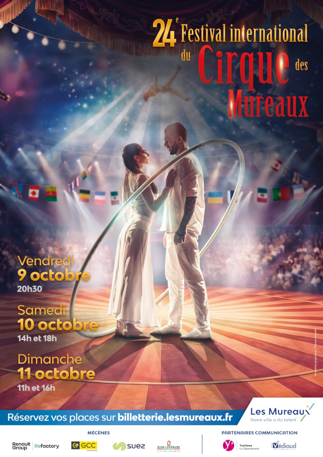 24ème festival international du cirque aux Mureaux (78) du 9 au 11 octobre