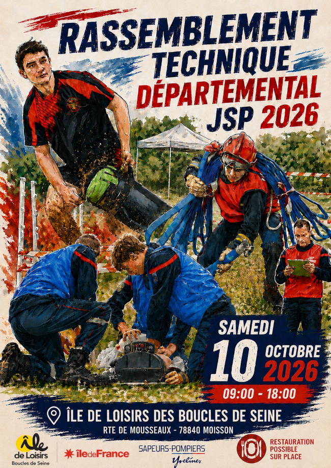Pompiers : Rassemblement Technique Départemental à Moisson (78) le 10/10/2026