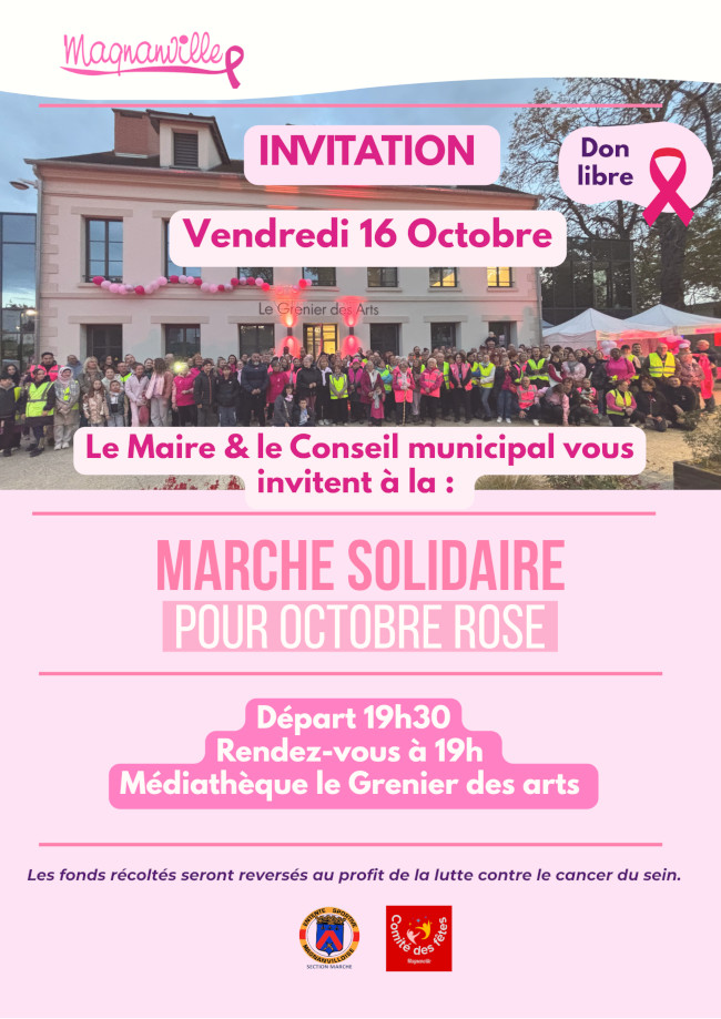Marche rose à Magnanville (78) le 16/10/2026