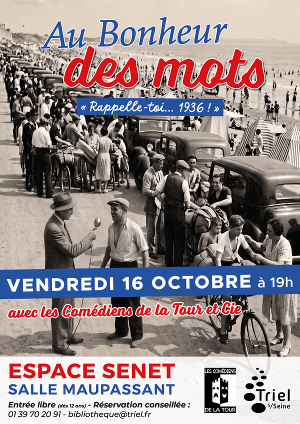 Soirée littéraire à Triel-sur-Seine (78) le 16/10/2026