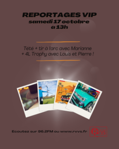 Reportages VIP, programme du 17/10/2026