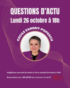 Cécile Zammit-Popescu, invitée de Questions d'actu d'octobre 2026